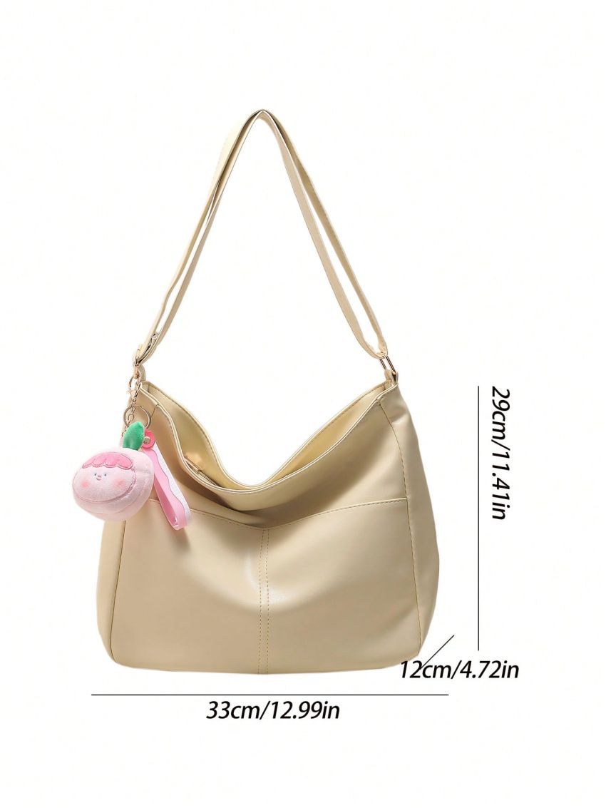 Minimalist Hobo Bag Medium With Bag Charm