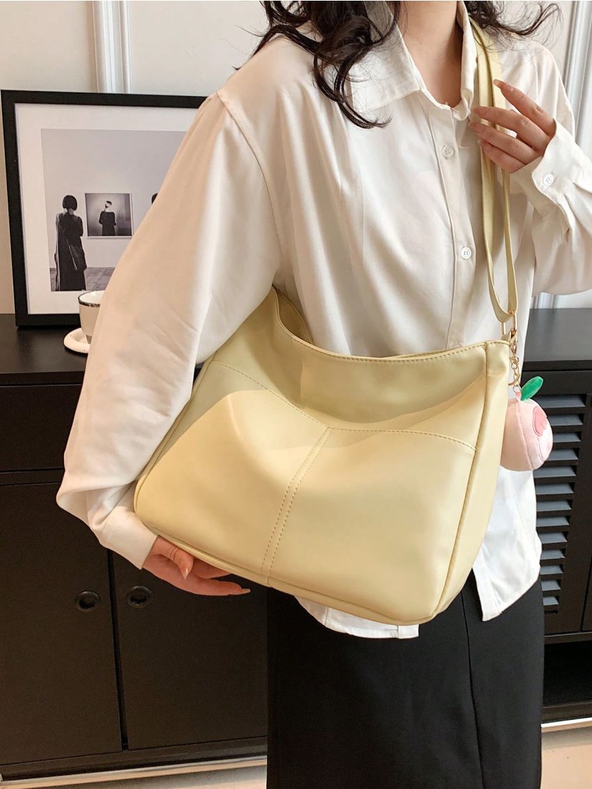 Minimalist Hobo Bag Medium With Bag Charm