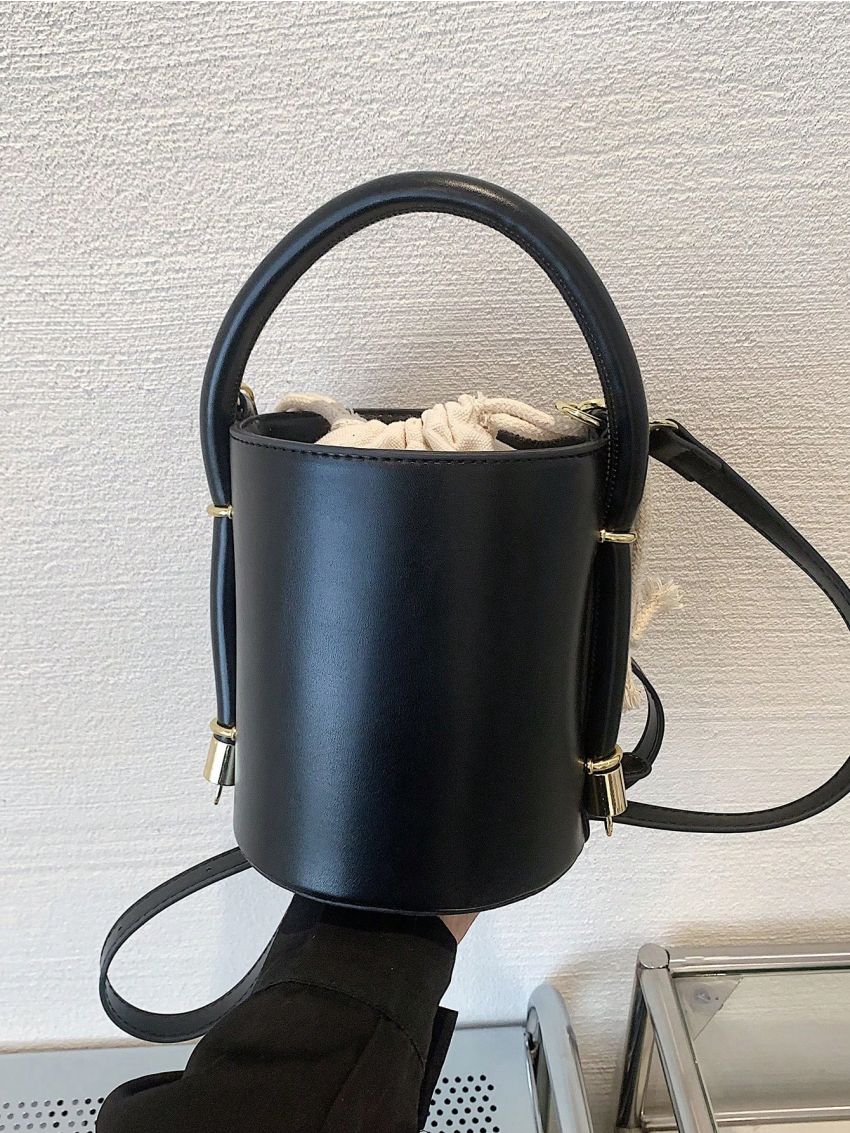 Minimalist Bucket Bag Mini With Drawstring Inner Pouch