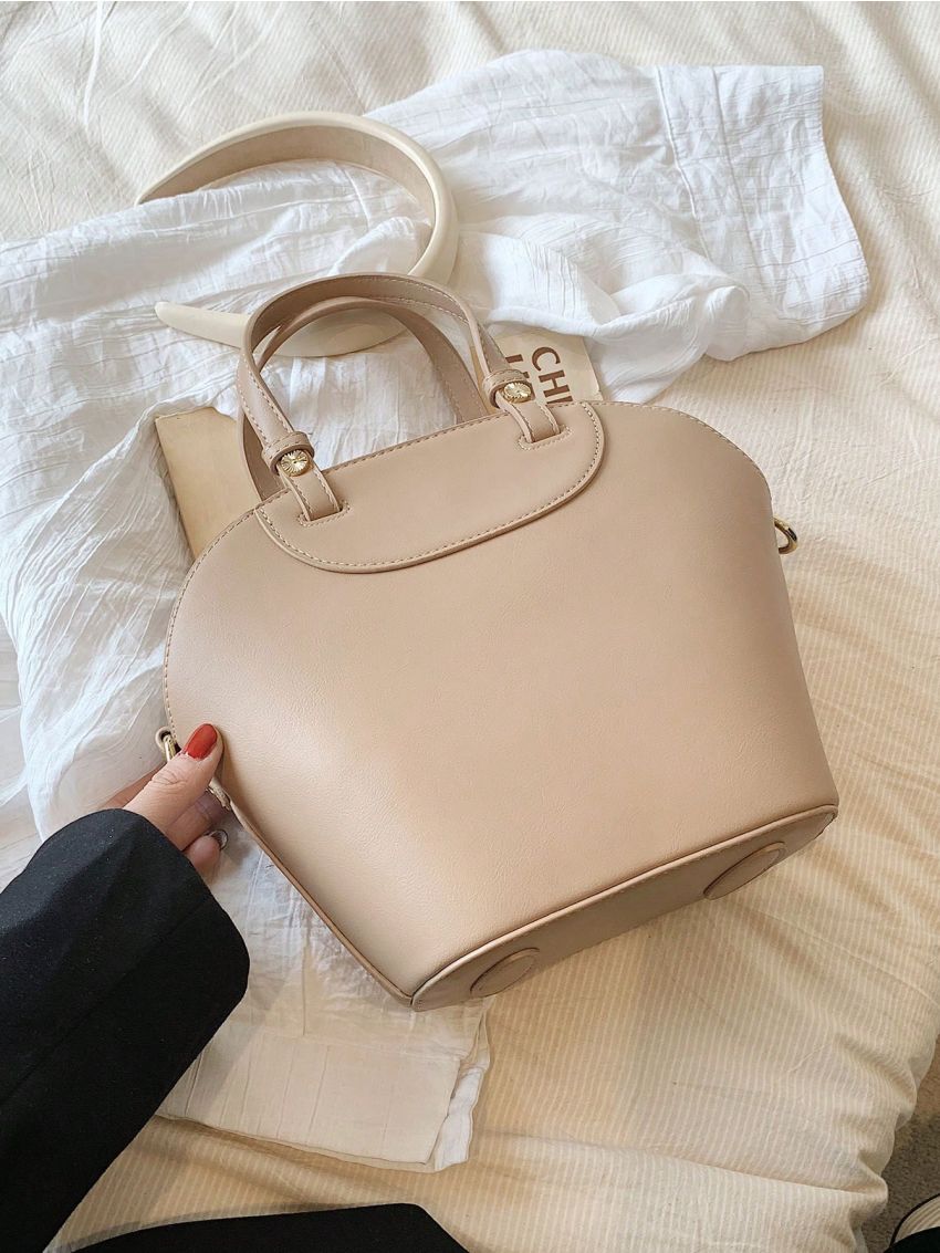 Minimalist Bucket Bag Medium Double Handle