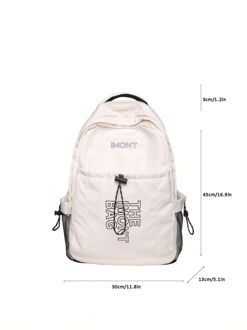 Letter Graphic Classic Backpack Medium Zipper