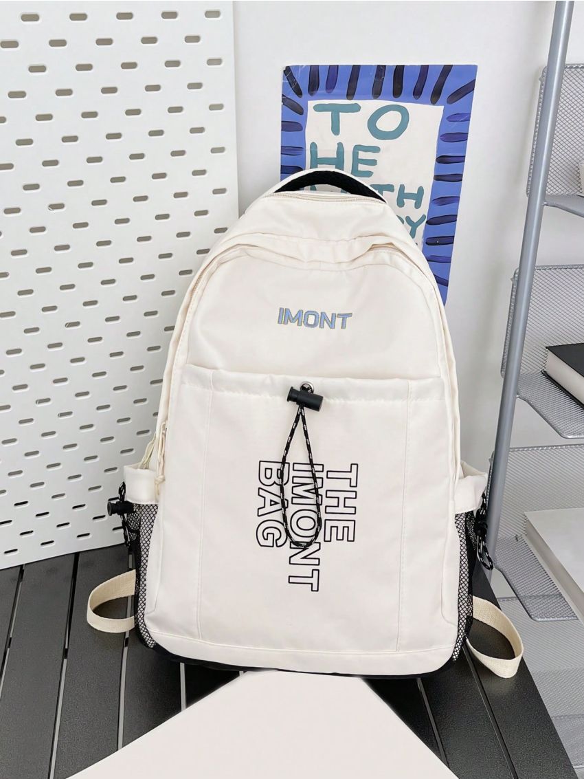 Letter Graphic Classic Backpack Medium Zipper