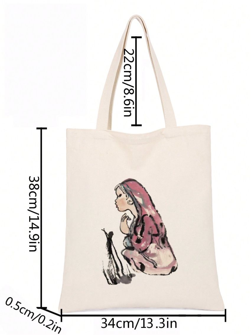 Small Shopper Bag Figure Graphic Preppy