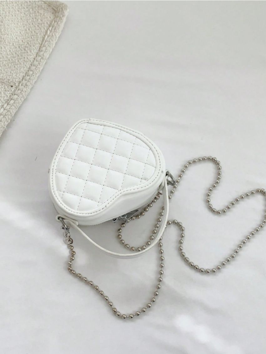 Mini Novelty Bag Quilted Pattern Heart Design