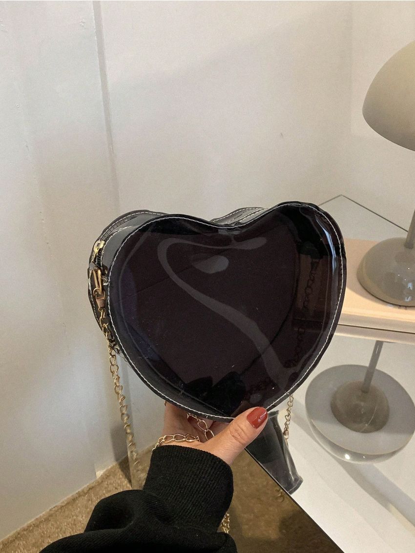 Mini Novelty Bag Clear PVC Heart Design