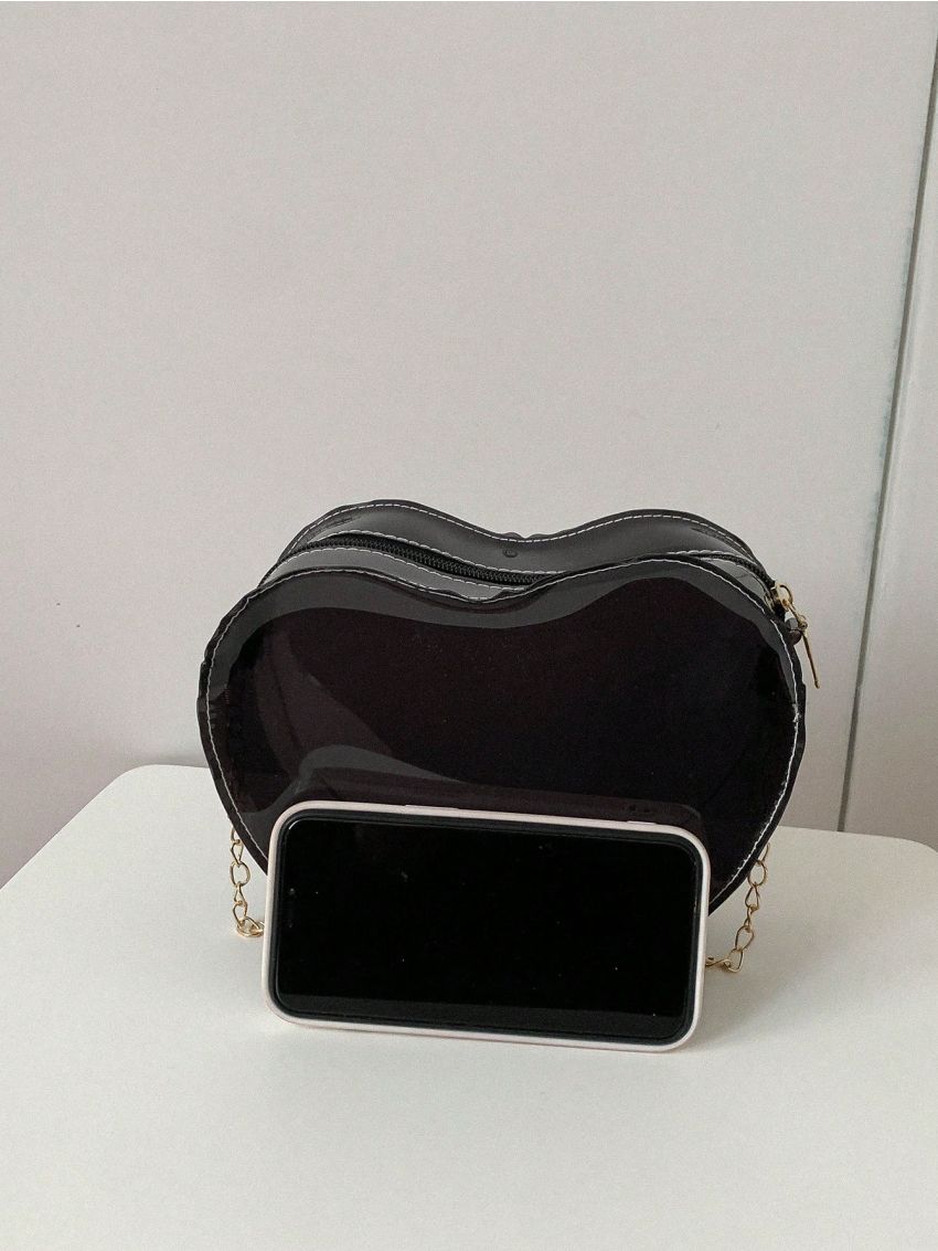 Mini Novelty Bag Clear PVC Heart Design