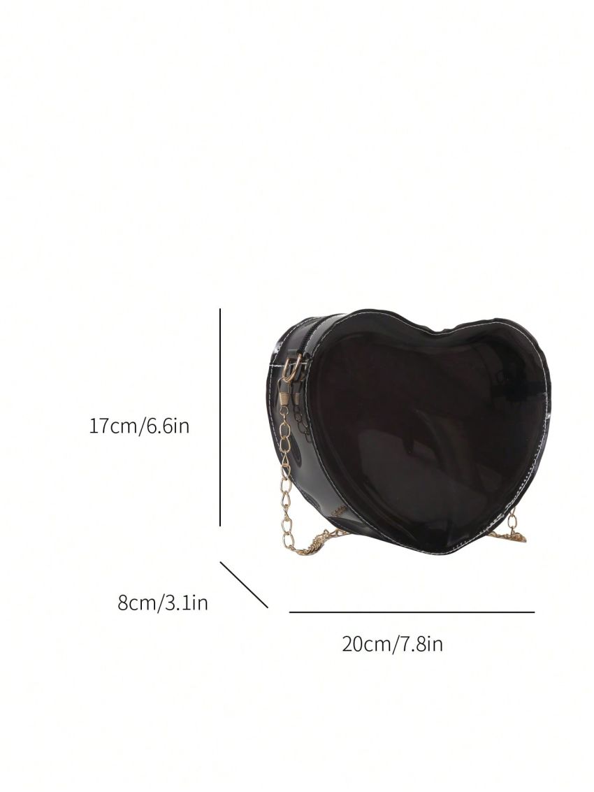 Mini Novelty Bag Clear PVC Heart Design
