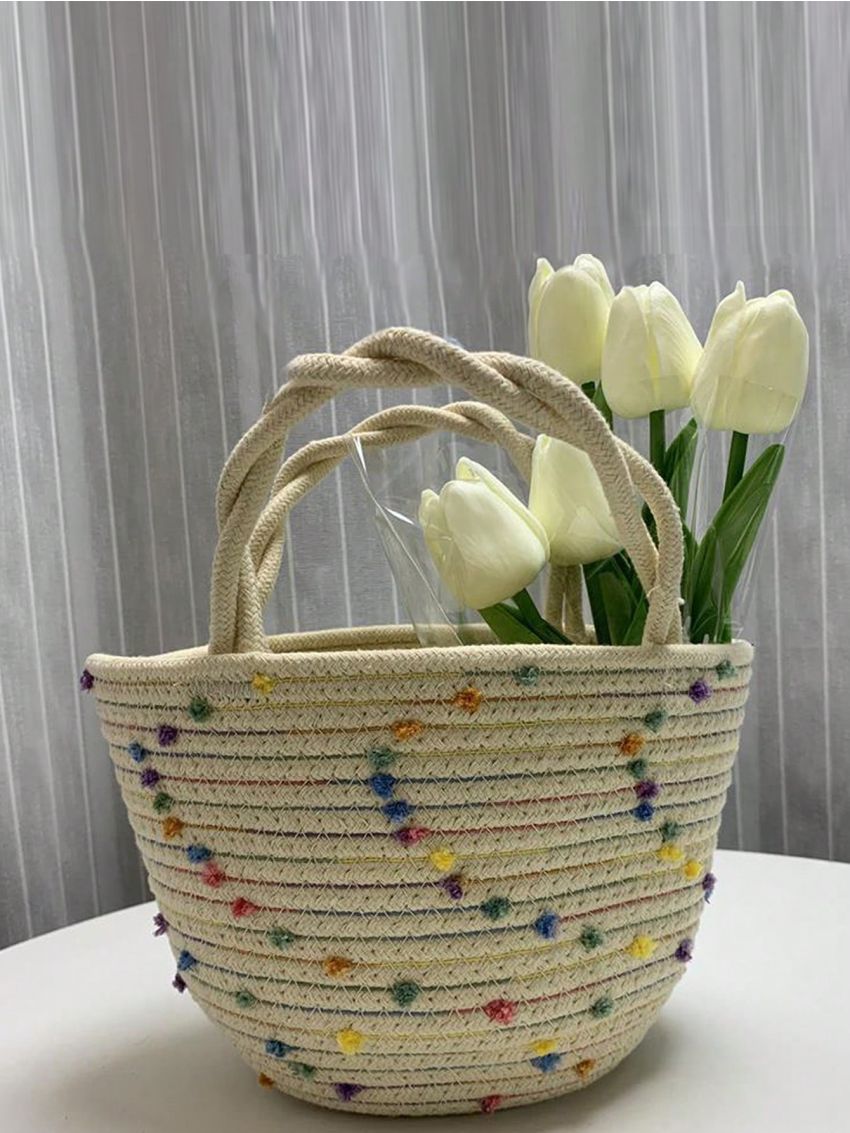 Medium Crochet Bag Colorblock Detail