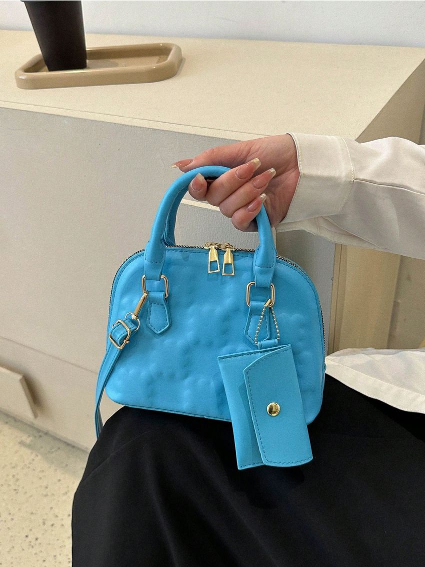 Small Dome Bag Cookie Embossed With Coin Purse