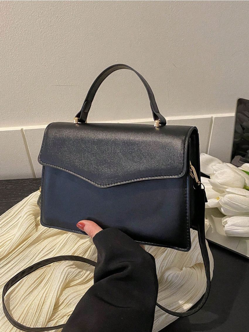 Small Square Bag Solid Color Top Handle