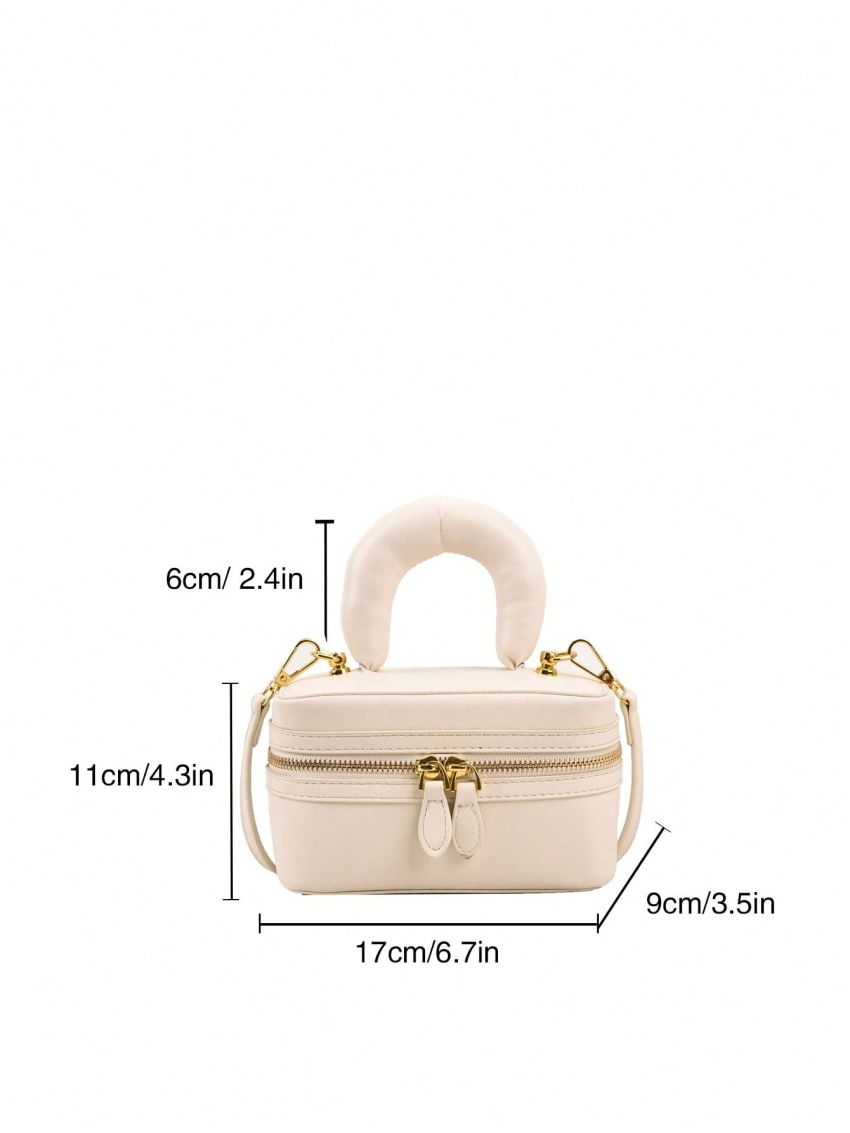Mini Bucket Bag Solid Color Top Handle
