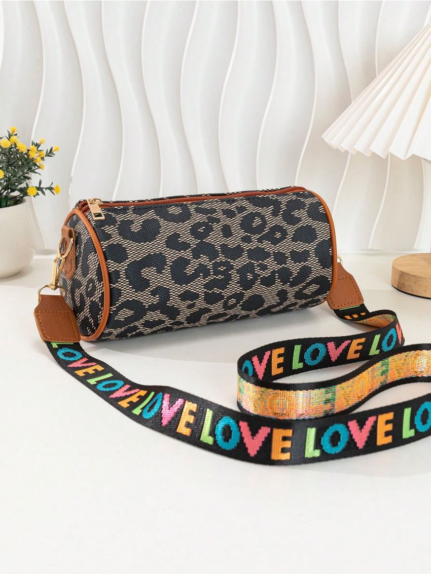 Small Bucket Bag Leopard Print For Daily