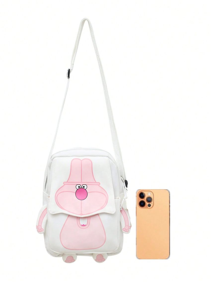 Mini Novelty Bag Cartoon Rabbit Pattern Adjustable Strap