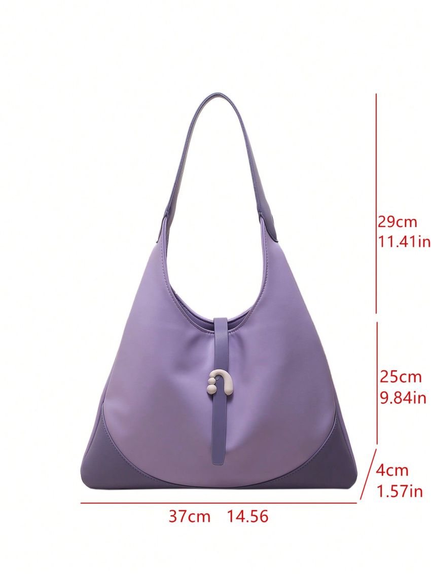 Large Hobo Bag Colorblock Top Handle With Coin Purse