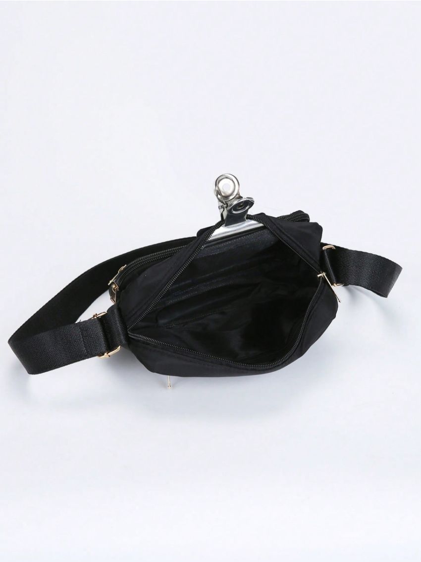 Mini Square Bag Heart Embroidered Letter Decor