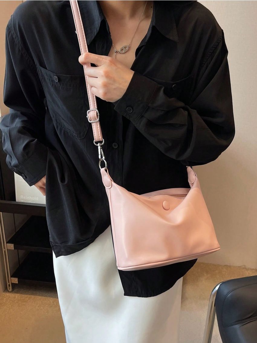 Small Hobo Bag Solid Color