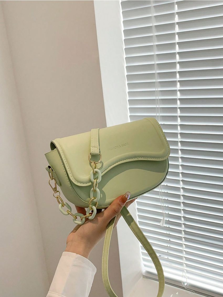Mini Saddle Bag Solid Flap