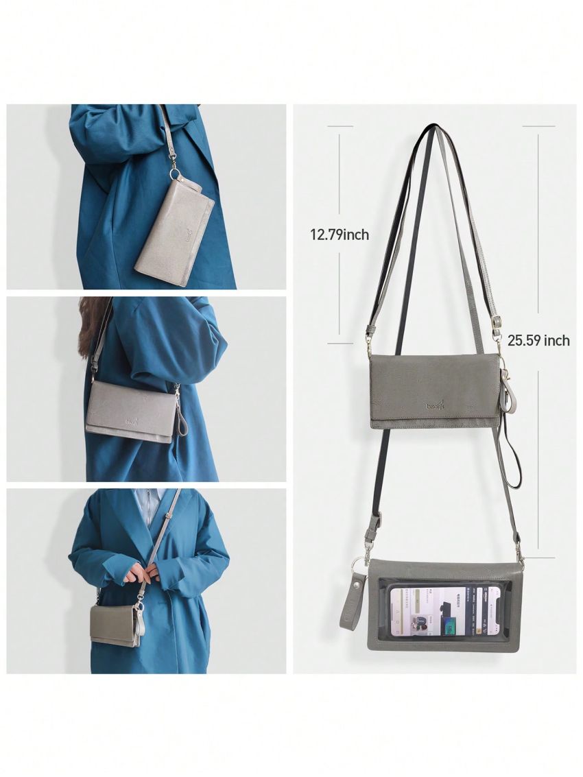 Genuine Leather Women's Wallet With Multiple Card Slots Multifunctional Phone Pouch Bag