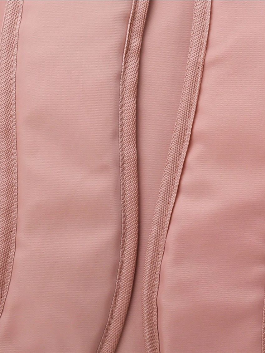 Letter Patch Decor Classic Backpack Zipper Medium