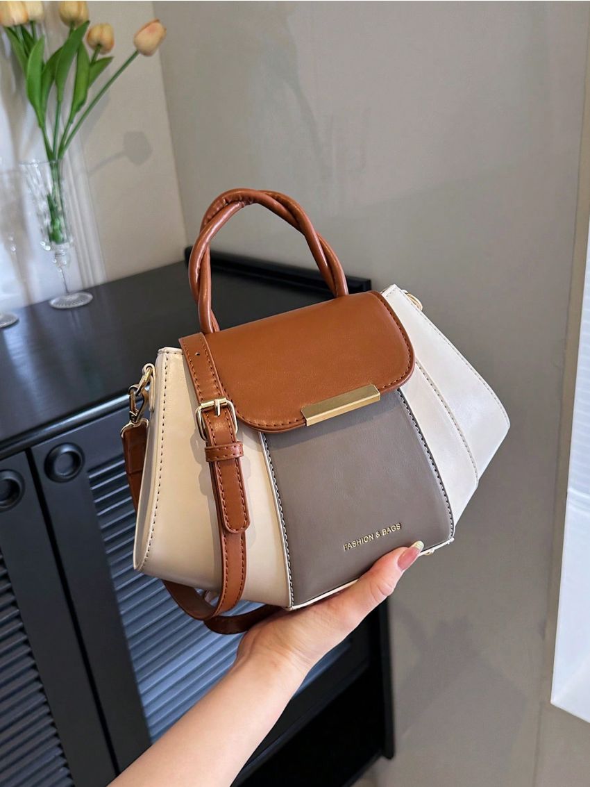 Colorblock Novelty Bag Medium Top Handle