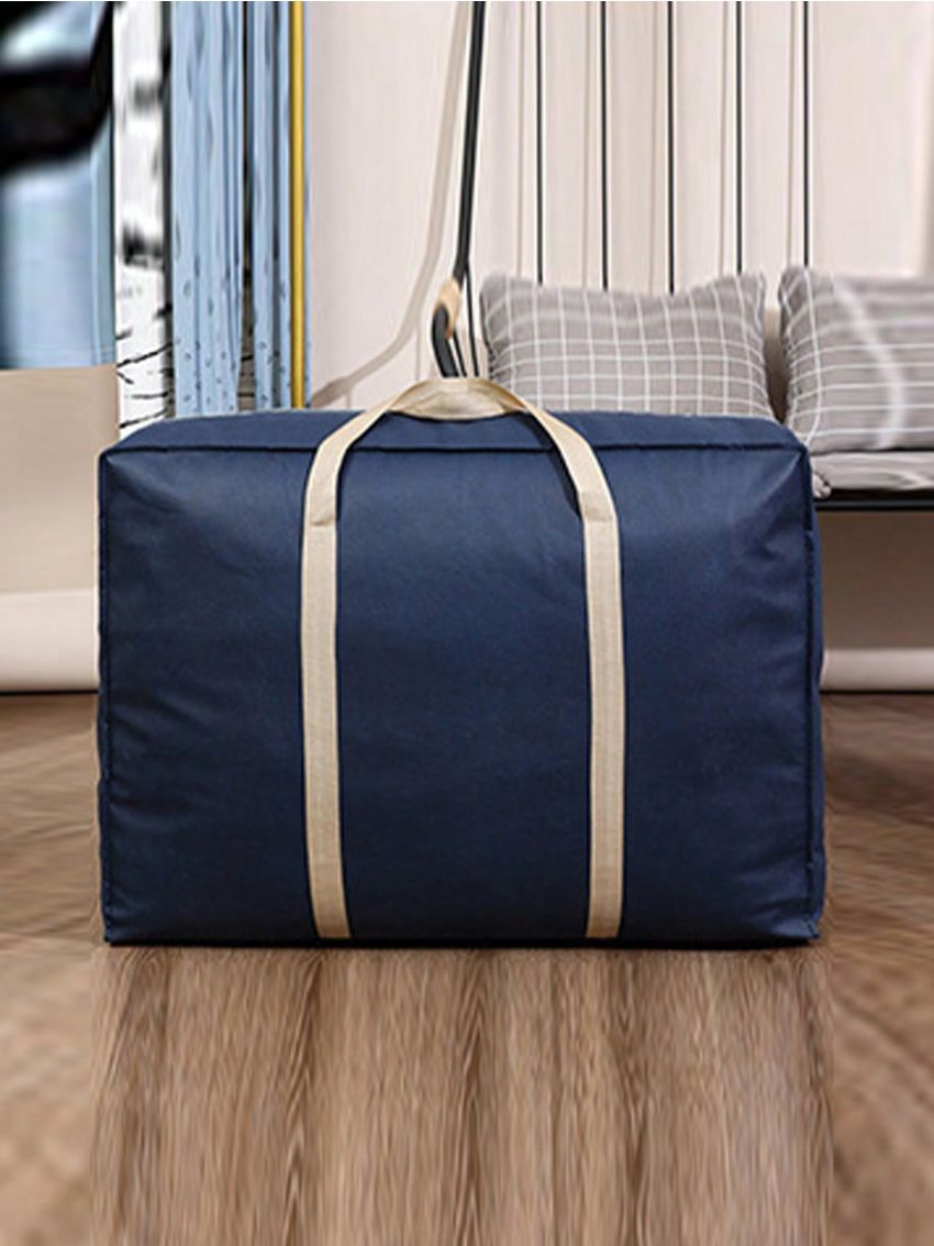 Colorblock Storage Bag Double Handle For Daily & Home