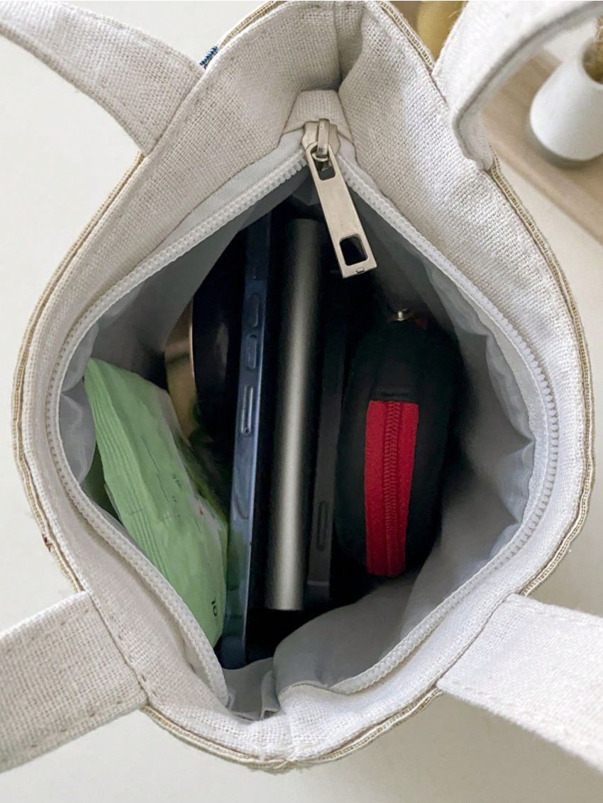 Cat Pattern Square Bag Double Handle