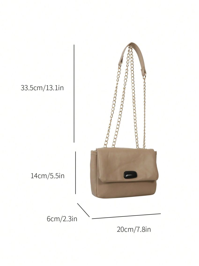 Mini Square Bag Chain Flap PU