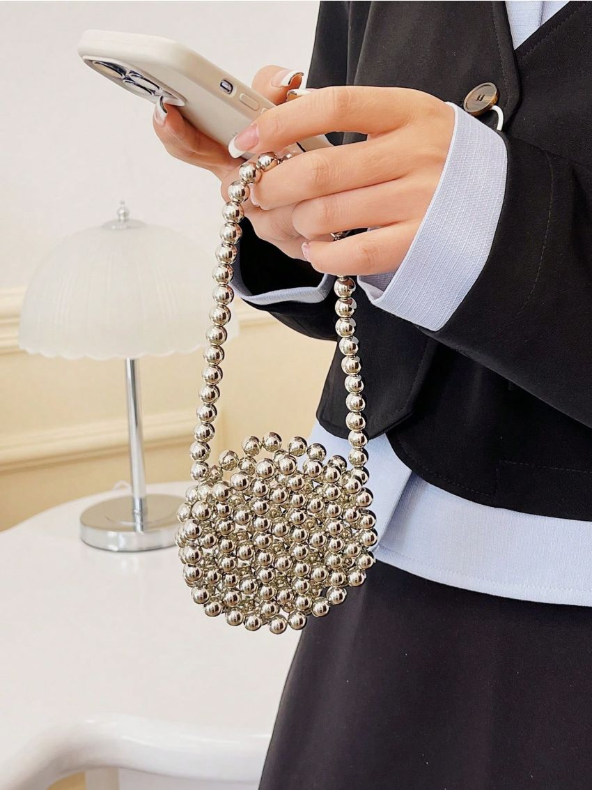 Mini Circle Bag Beaded Design