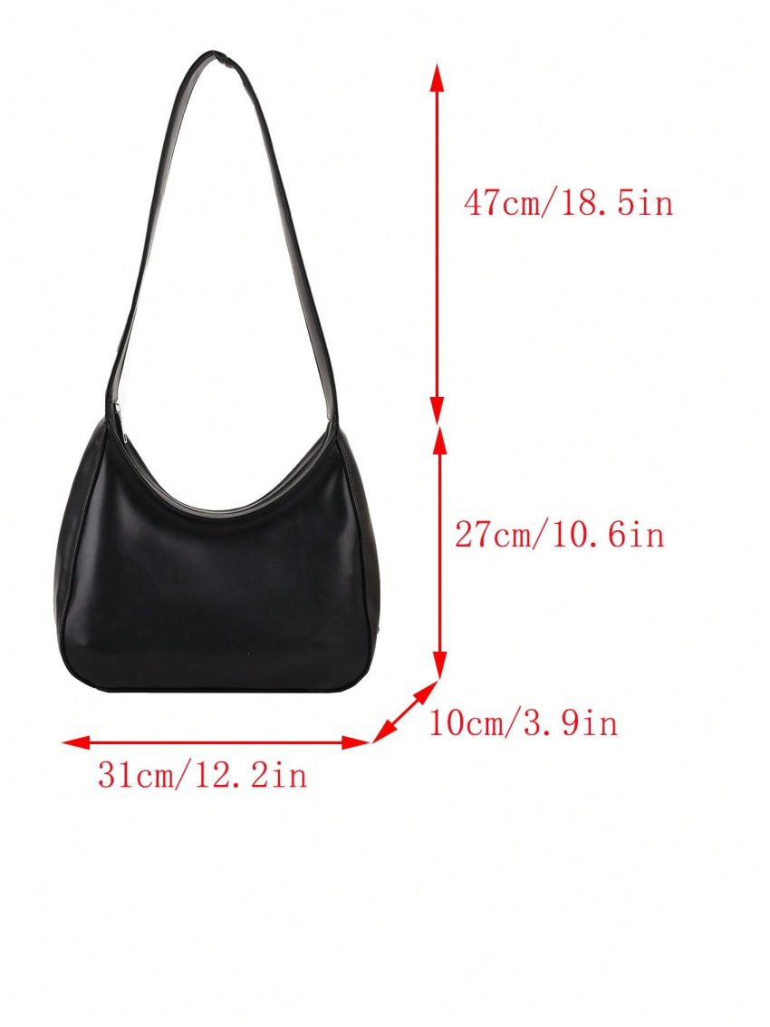 Medium Hobo Bag Minimalist Black