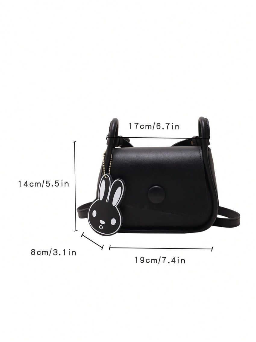 Minimalist Saddle Bag Mini Flap With Bag Charm