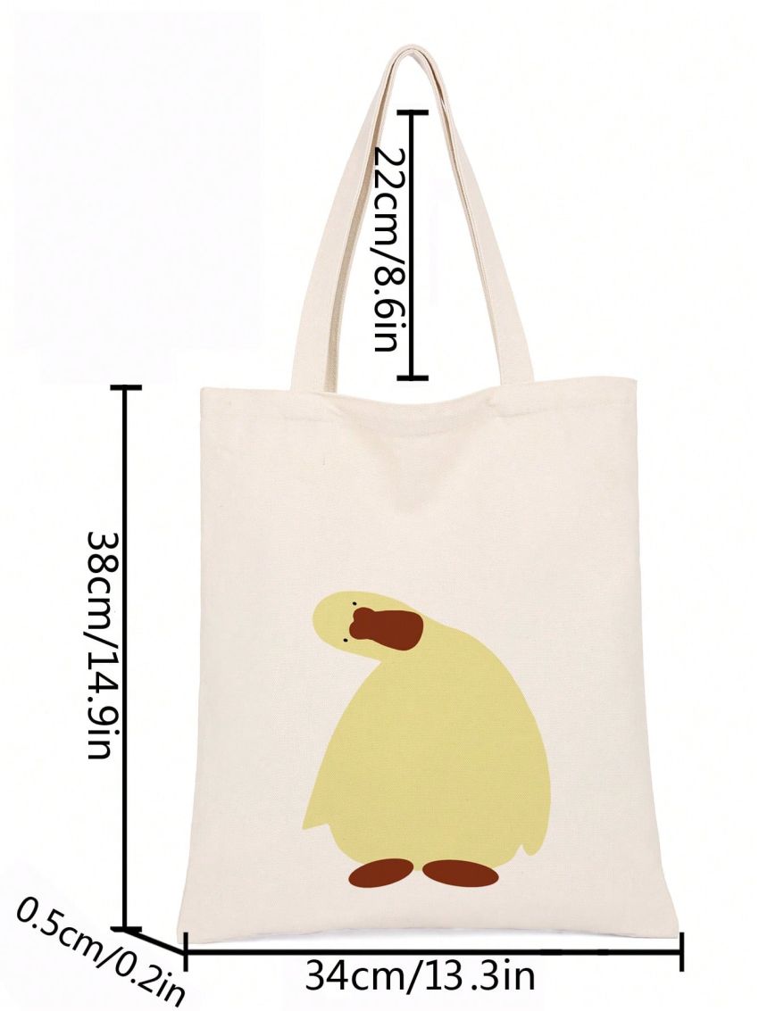 Cartoon Graphic Shopper Bag Small Preppy