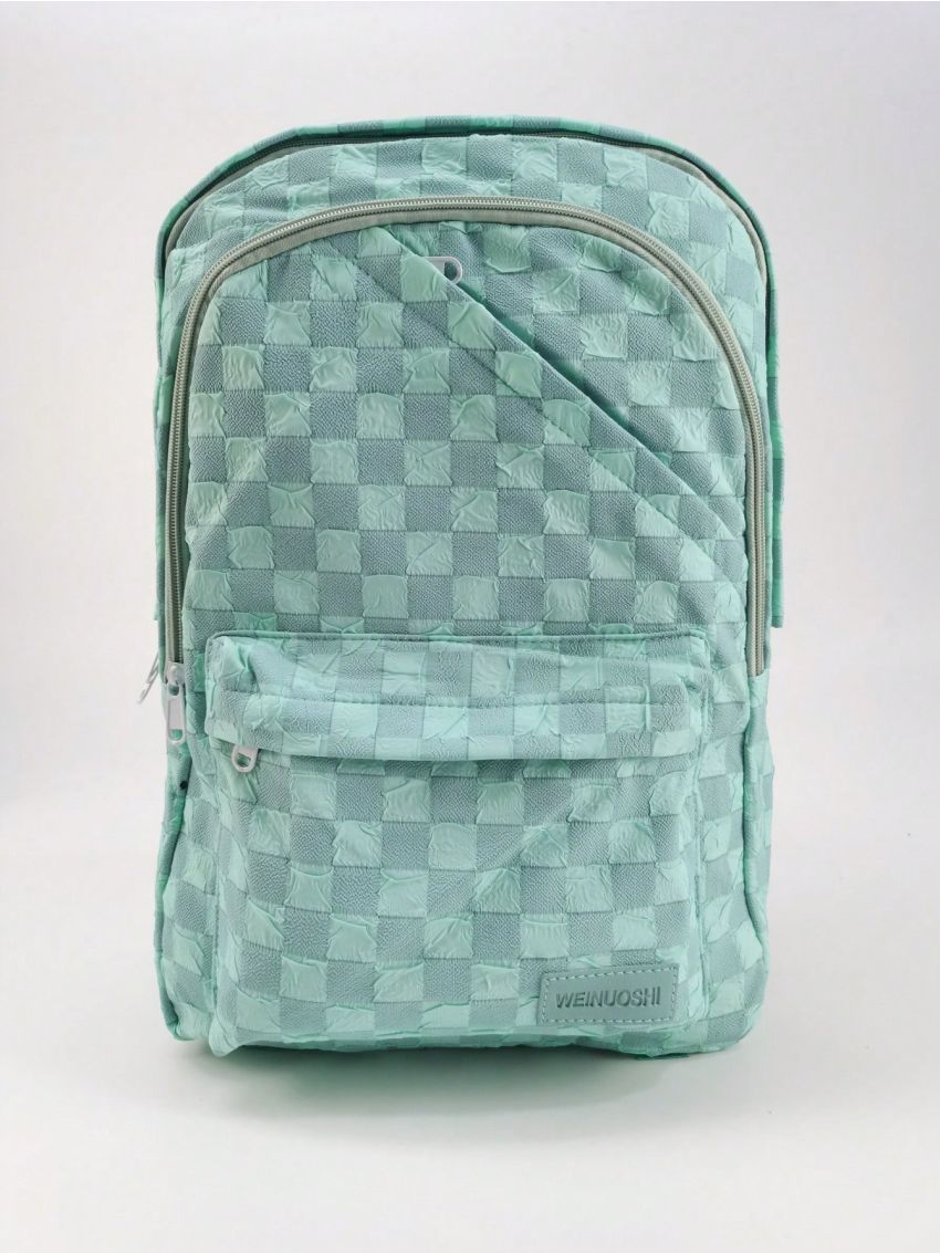 Medium Classic Backpack Letter Patch Decor