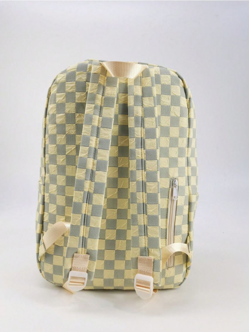 Medium Classic Backpack Letter Patch Decor