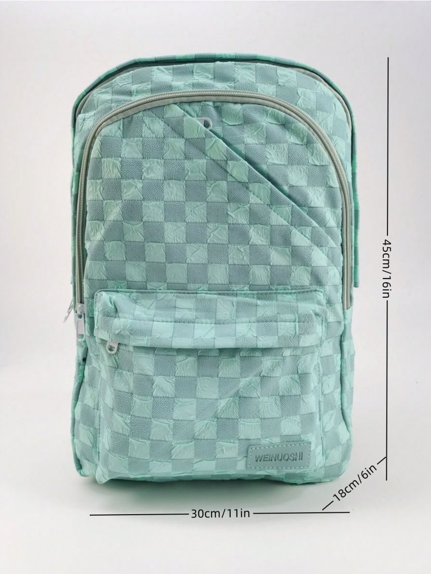 Medium Classic Backpack Letter Patch Decor