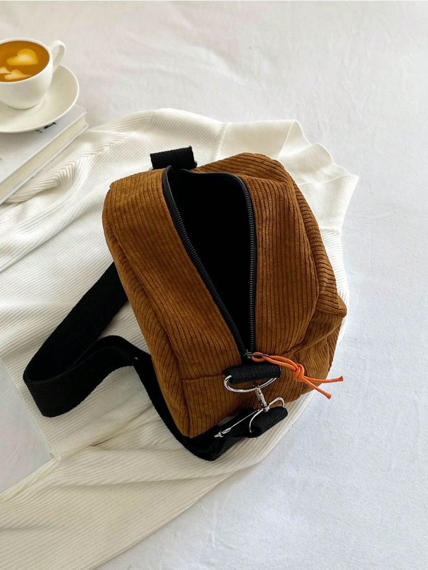 Small Dome Bag Letter Patch Decor