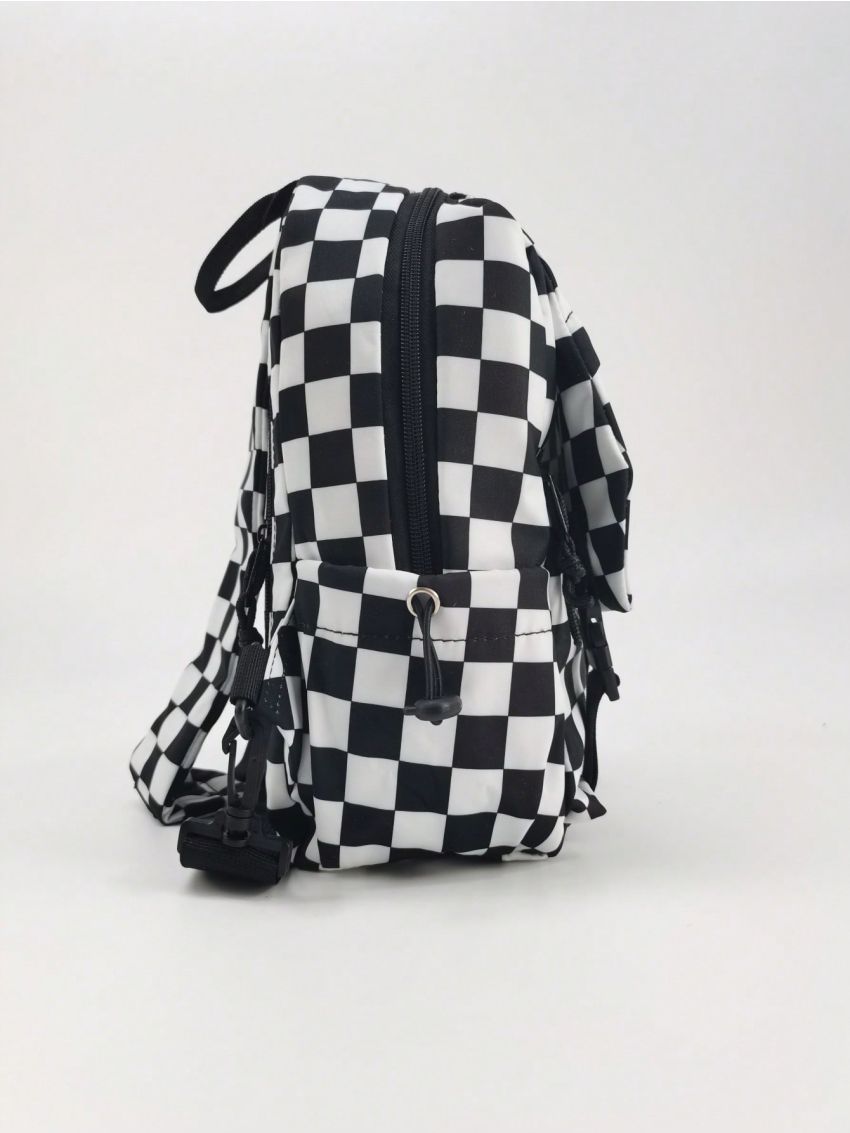Mini Sling Bag Plaid Pattern