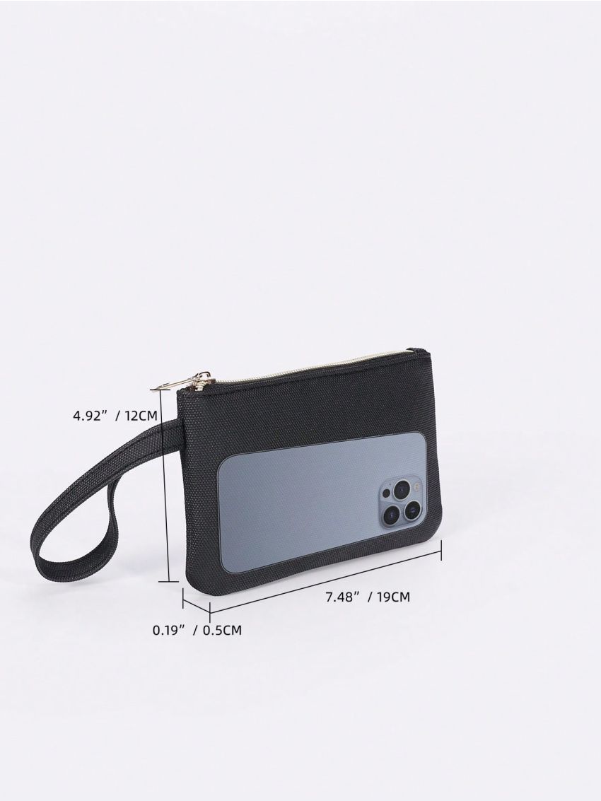 Black Coin Purse PU For Daily