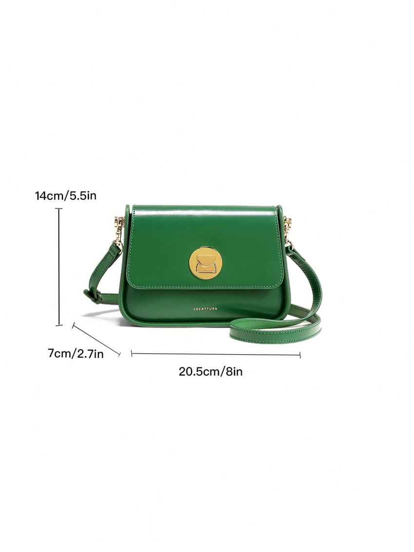 Genuine Leather Crossbody Bag Women's Square Shoulder Handbag