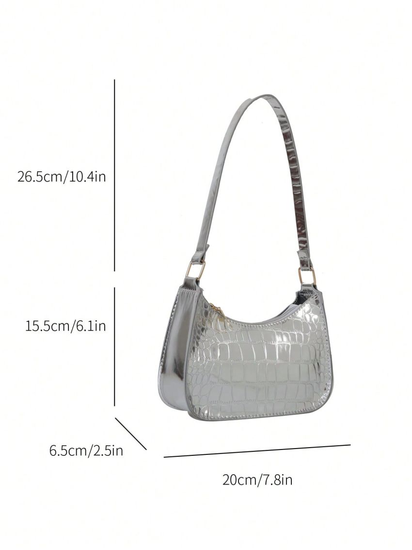 Crocodile Embossed Hobo Bag Mini Funky