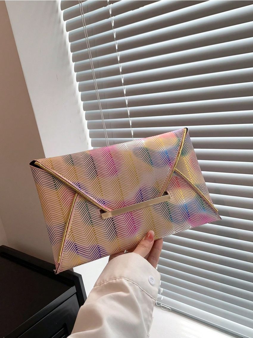 Chevron Envelope Bag Medium Flap Funky