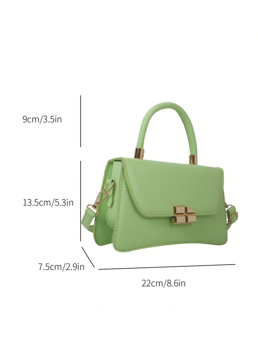 Minimalist Square Bag Small Metal Decor