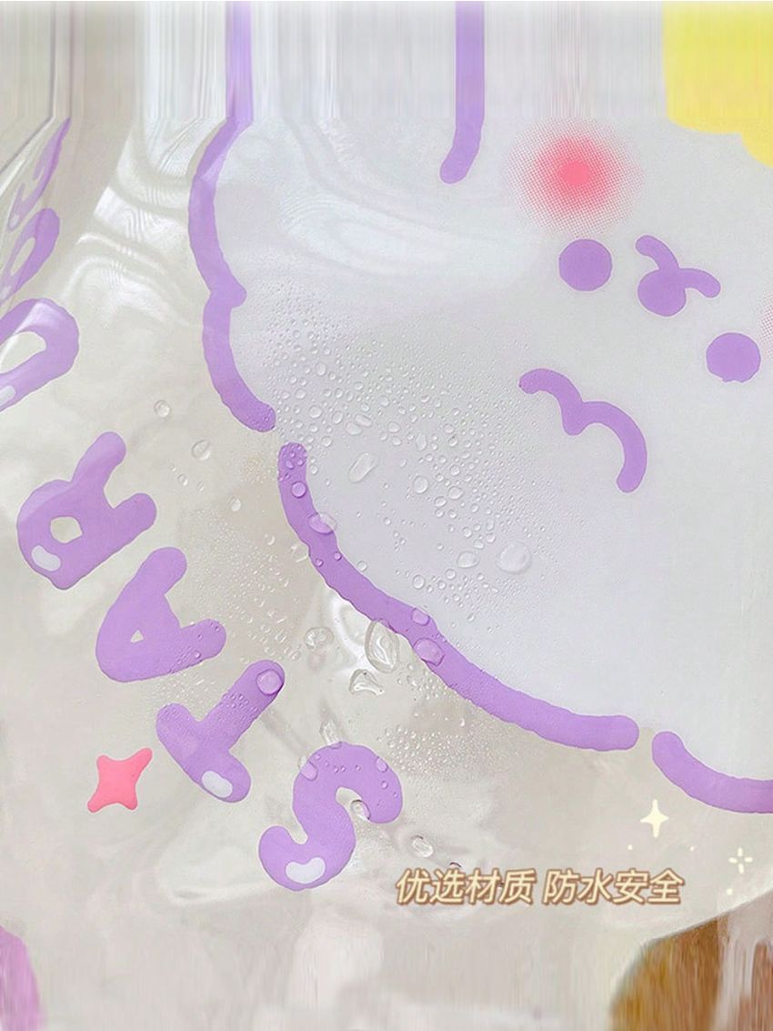 Small Bucket Bag Cartoon &Letter Graphic Waterproof