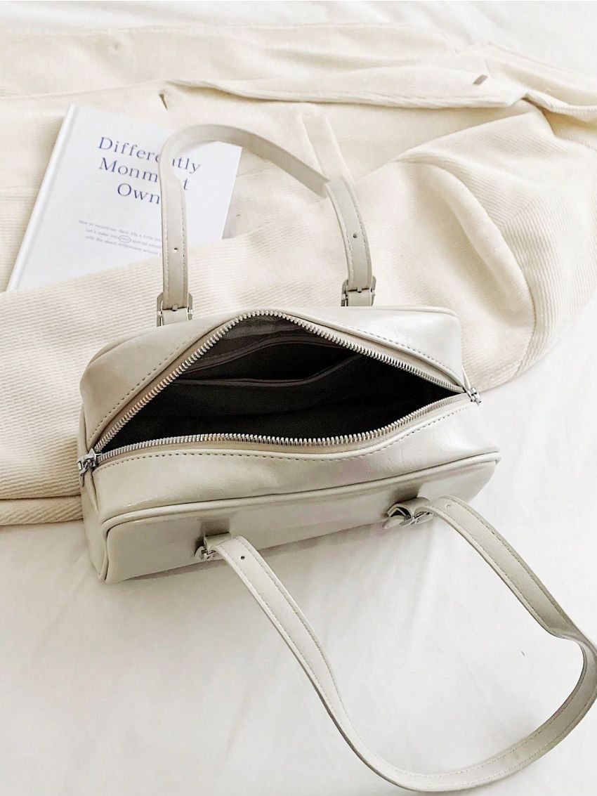 Medium Square Bag Buckle Decor PU