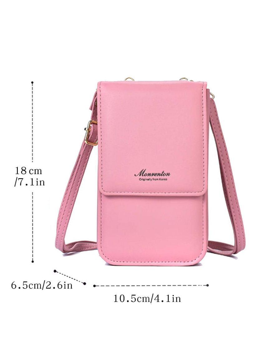 Letter Graphic Phone Wallet Flap Minimalist