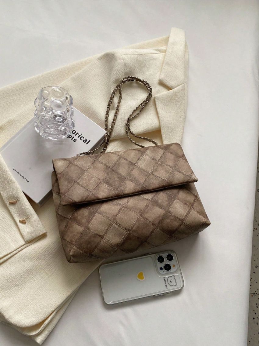 Medium Flap Square Bag Geometric Pattern