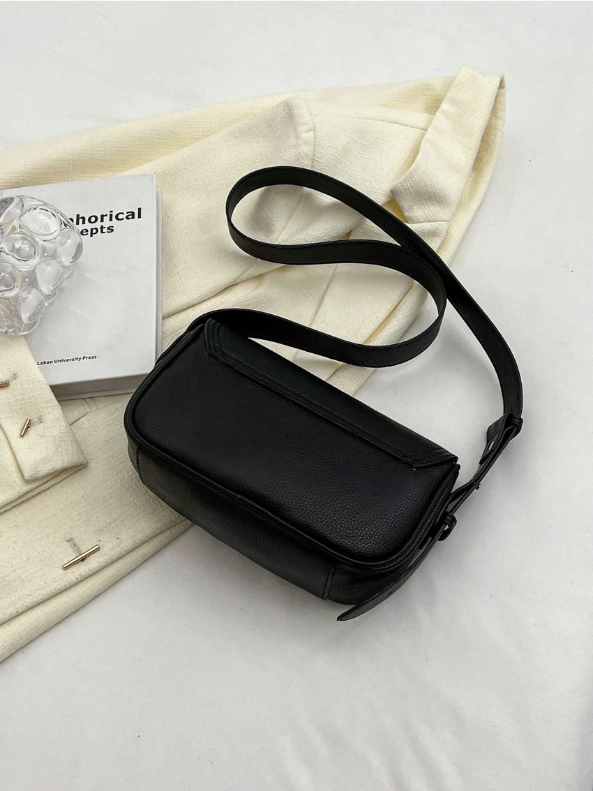 Small Crossbody Bag Solid Color Flap
