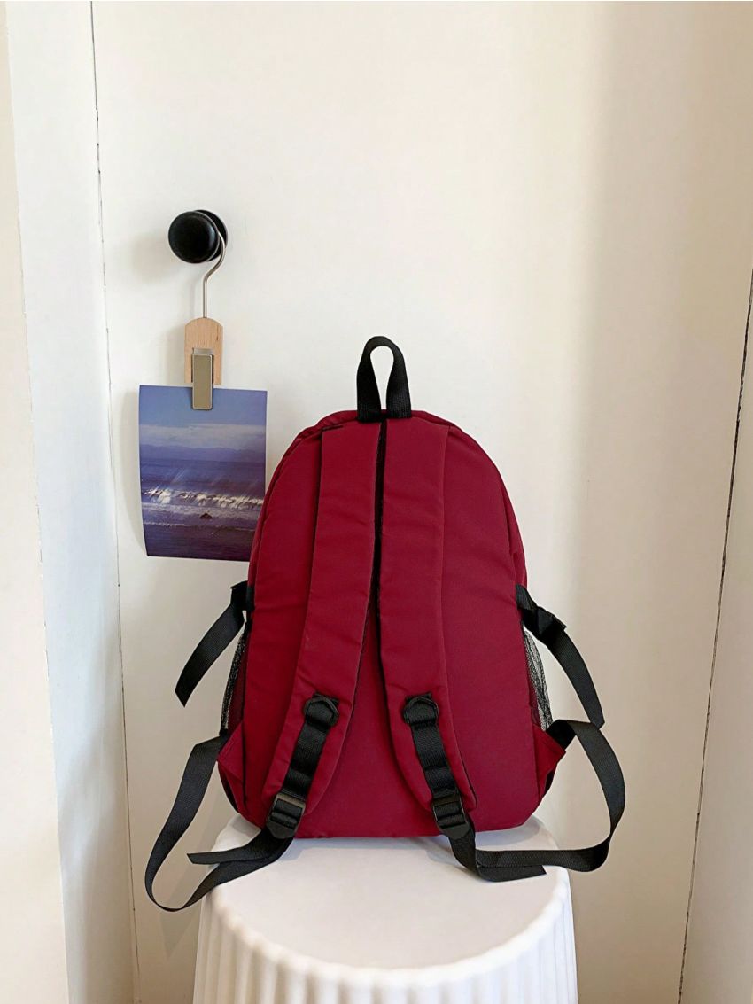 Drawstring Design Classic Backpack Medium With Coin Purse