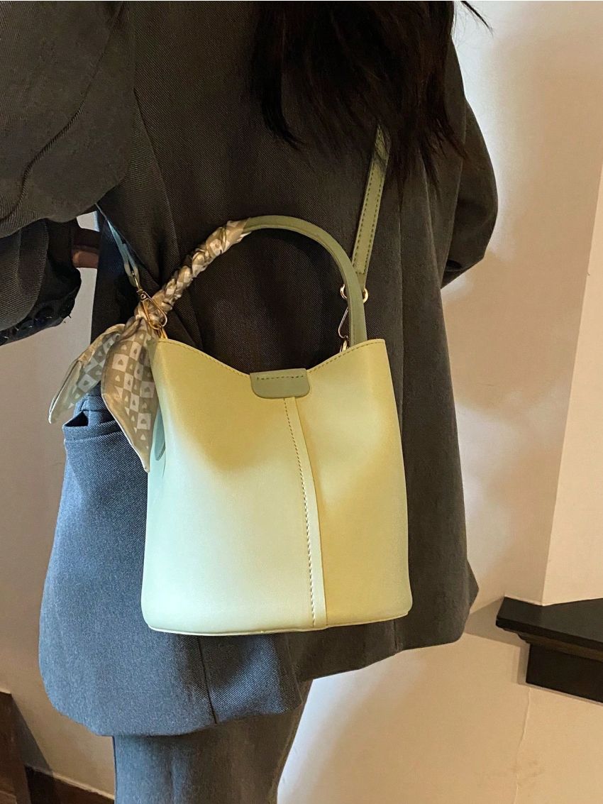 Twilly Scarf Decor Bucket Bag Mini Top Handle