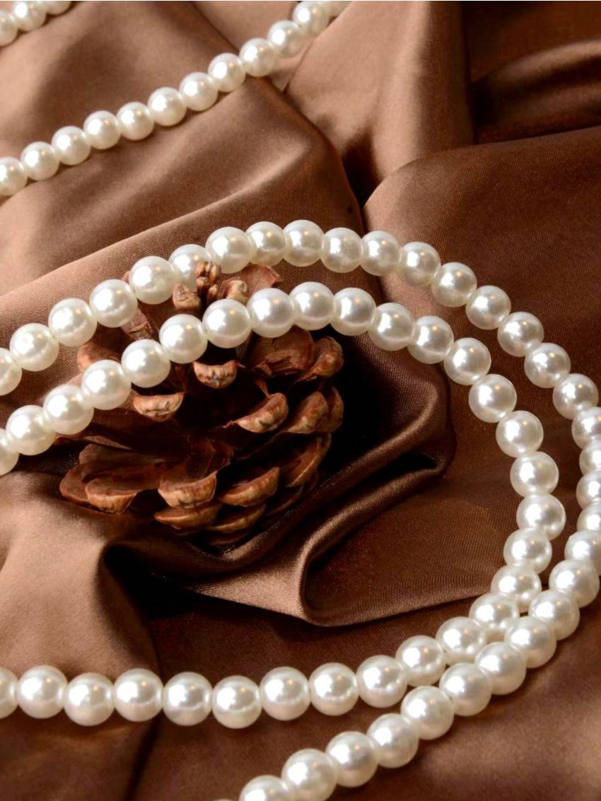 Faux Pearl Beaded Bag Strap Removable