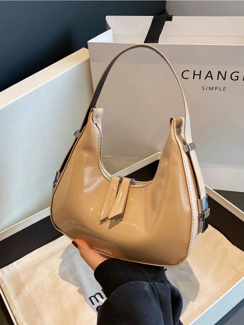 Small Hobo Bag Minimalist Black